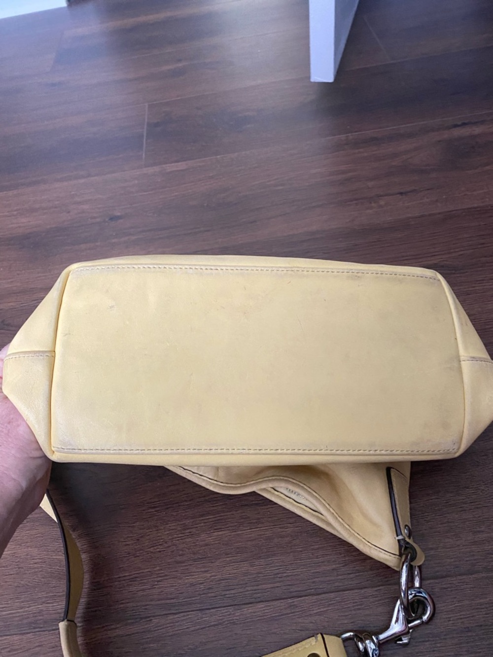 Coach Soft Yellow Leather Shoulder Hobo - Picture 3 of 6